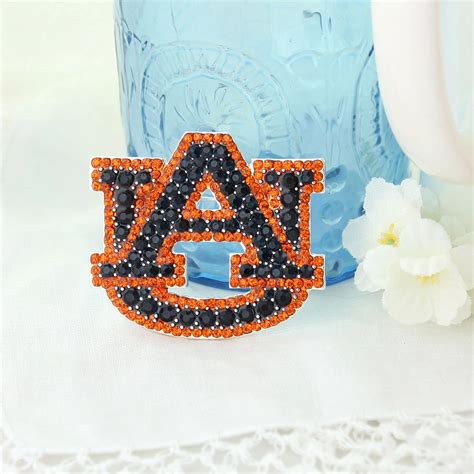 Auburn Crystal Logo Pin Seasons Jewelry Retail Crystal Logo Pin