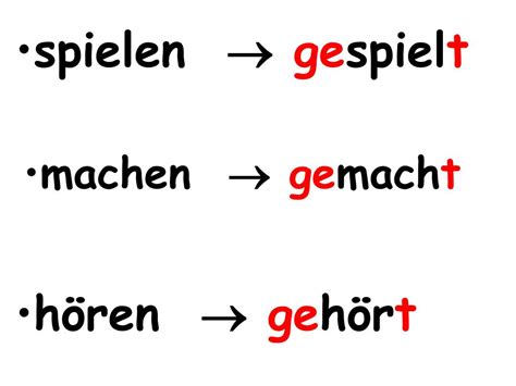 PPT - THE PERFECT TENSE IN GERMAN PowerPoint Presentation, free download - ID:6502250