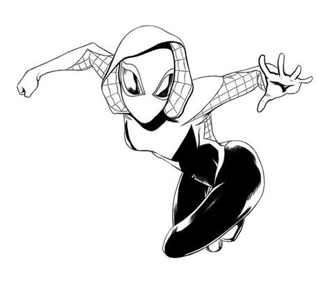 Gwen Stacy Spider Verse Coloring Page