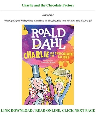 Charlie mengangguk dengan penuh rasa terima kasih dan berlari ke kamar. E-book download Charlie and the Chocolate Factory Full PDF