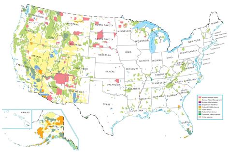 Federal Lands Of The United States Map Gis Geography