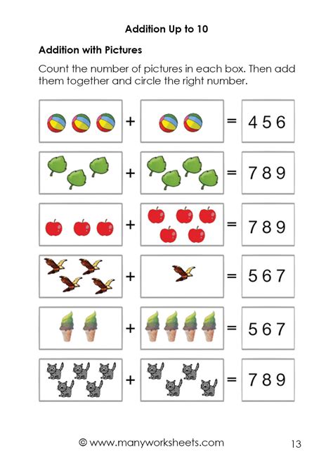 Be sure you are in degree mode. Kindergarten Addition Worksheets with Pictures 1