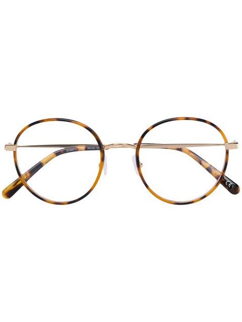 Stella Mccartney Eyewear Round Frame Glasses Metallic Modesens Round Eyewear Round