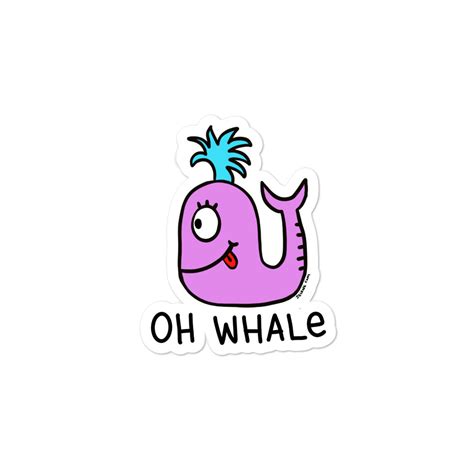 Oh Whale By Jelene Vinyl Bubble Free Stickers
