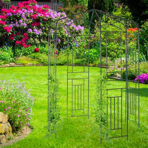 Feuerverzinkt und in wunschfarbe in allerbester qualität wird unser metall gartenpavillon. Rosenbogen Metall Rankhilfe Rosenbogen Rankpavillon Garten ...
