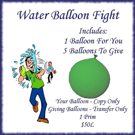 Second Life Marketplace Water Balloon Fight