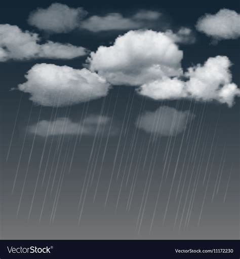 Rainclouds And Rain In The Dark Sky Royalty Free Vector