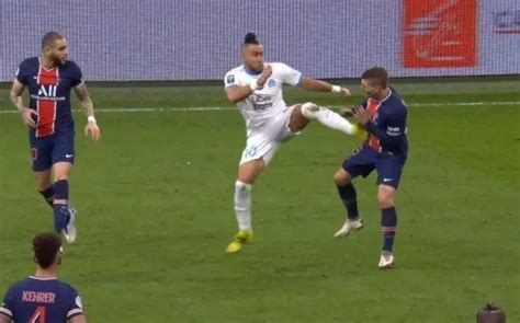 PSG Marsilya maçında Dimitri Payet ten tepki çeken faul Son Dakika