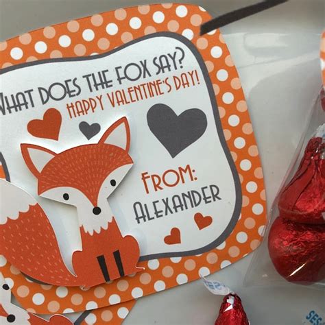 Fox Valentine Card Etsy