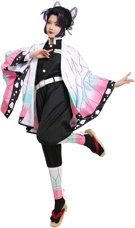 Miccostumes Womens Kochou Shinobu Kimono Cosplay Costume
