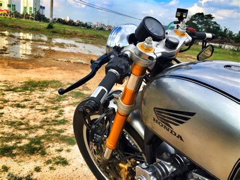Drilled for wires like the oem type. CB750 Café Racer from Vietnam - BikeBrewers.com