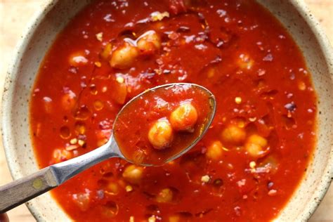 Spicy Tomato And Chickpea Soup Recipe The Hungry Hutch