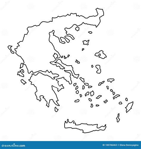 Lista Foto Mapa De Grecia En Blanco Y Negro Para Colorear Lleno