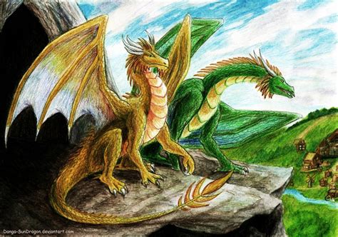 Homm3 Gold And Green Dragons By Danga Sundragon On Deviantart