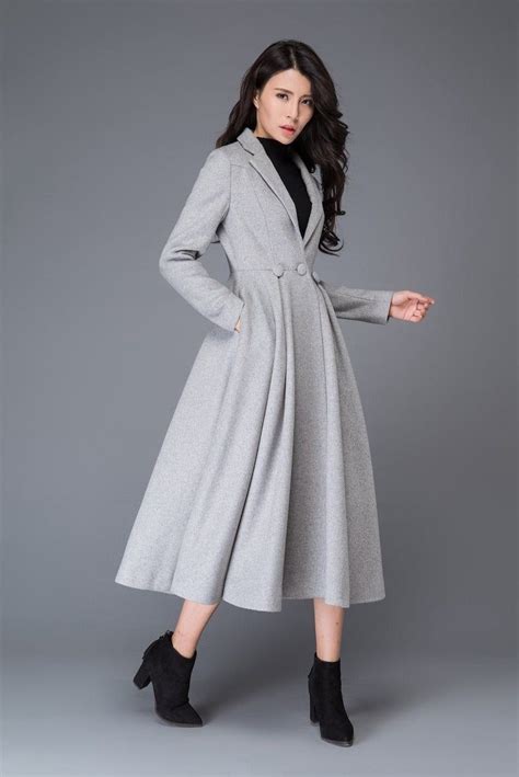 long wool princess coat swing wool coat fit andflare coat women s winter wool coat winter