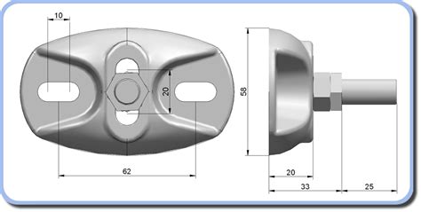 Regulateur de pente portail alu. Crapaudine inox