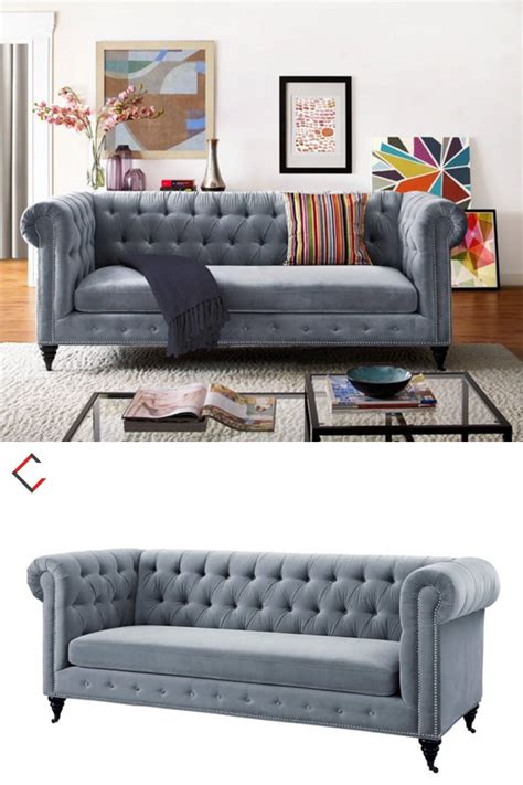 Tov Furniture Hanny Grey Velvet Sofa Furniture Grey Velvet Sofa