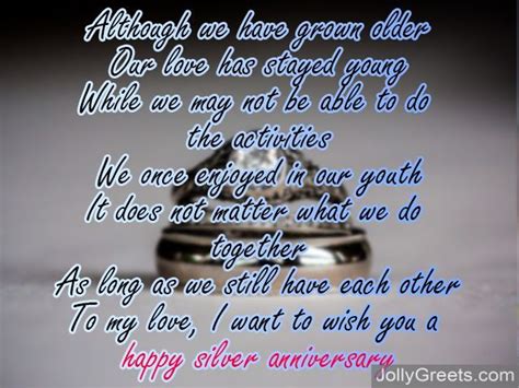 25th Anniversary Poems Silver Wedding Anniversary Poems