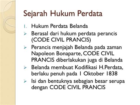 Sejarah Hukum Perdata Di Indonesia Sejarah Perkembangan Hukum Perdata