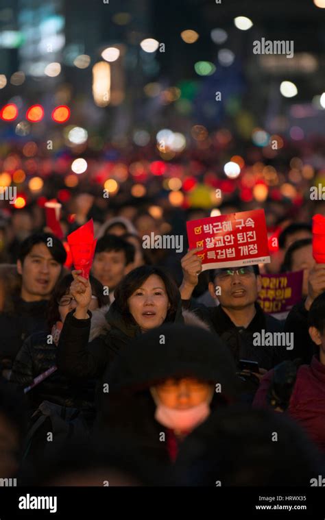 4th March 2017 Gwanghwamun Seoul South Korea Protest Against President Park Geun Hye The