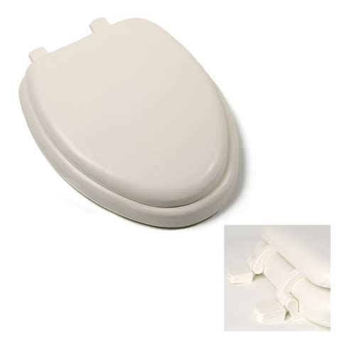 Deluxe Bone Elongated Soft Cushioned Padded Toilet Seat With Closed