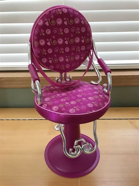 The cushion and widened seat is designed for client. Hot pink Battat Our Generation Solan Styling Chair ...
