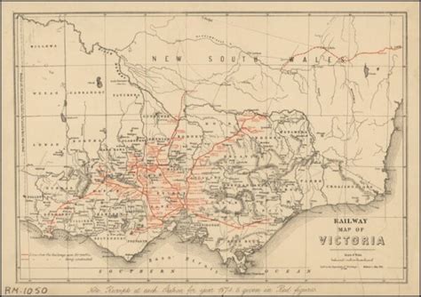 Victorian Railways Map 1874 Flat Poster Maps Books And Travel Guides