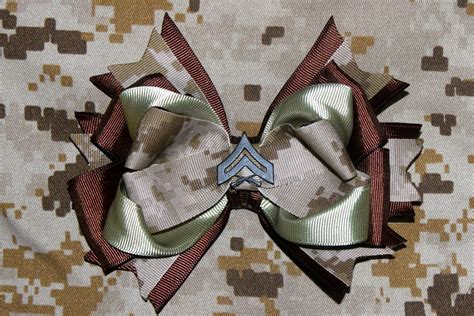 USMC Desert Digital Camo Corporal Hair Bow By MegansHairCandy