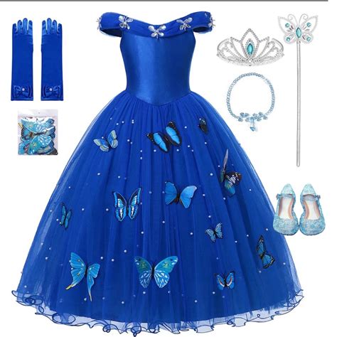 Deluxe Princess Cinderella Dress Costume Set For Girls Etsy