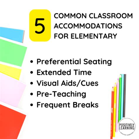 Classroom Accommodations For Elementary Positively Learning
