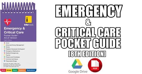 Emergency And Critical Care Pocket Guide 8th Edition Pdf Free Download