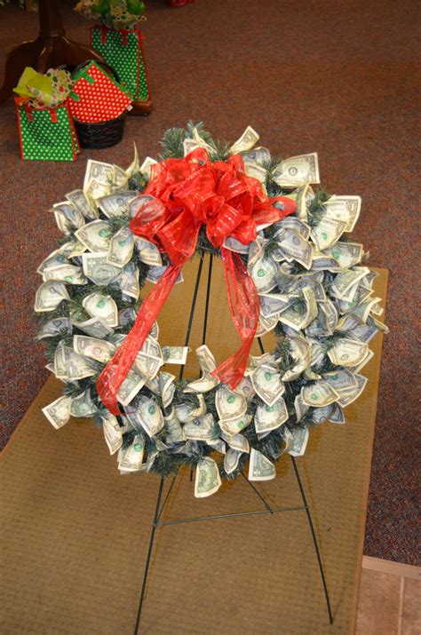 custom made money wreath 70 dollar bills for a 70th birthday sarah s flowers in 2020