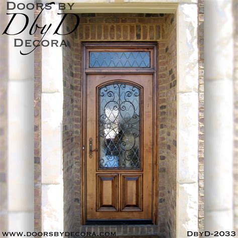 Custom Iron Grill Wood Door Wood Front Exterior Entry Doors By Decora