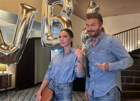 David And Victoria Beckham Step Out In Double Denim