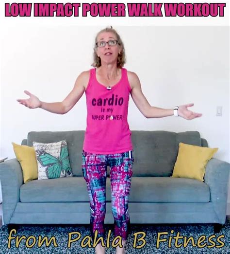 power walk 25 minute low impact cardio workout for women over 50 pahla b fitness [video