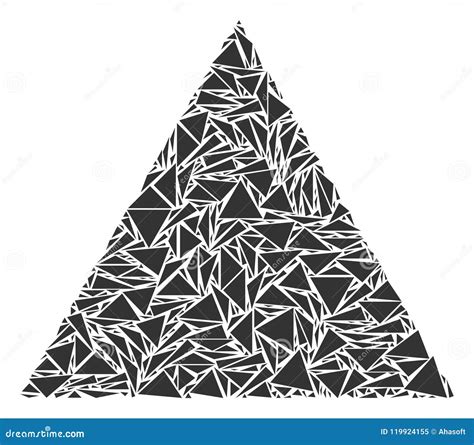 Filled Triangle Collage Of Triangles Stock Vector Illustration Of