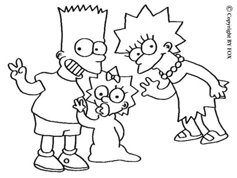 Lisa Maggie And Bart Simpsons Coloring Pages