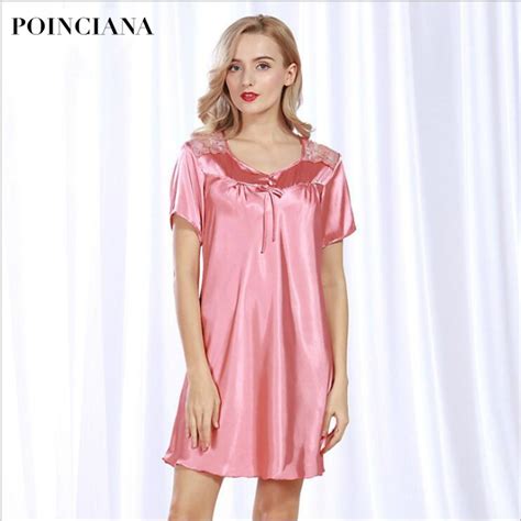 Silk Sleepwear Elegant Nightgowns For Women Sexy Nighties Chemise De