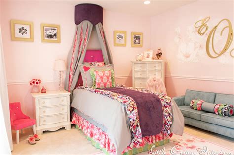 Pink And Purple Girls Bedroom Traditional Kids