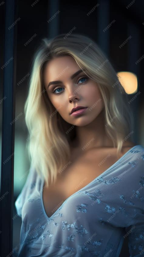 Premium Ai Image Young Woman Portrait Of A Beautiful Young Blonde