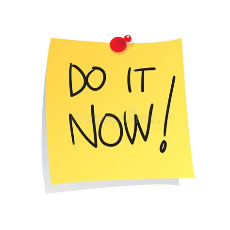 Do It Now Stock Vector Illustration Of Notepad Sticky 47340681