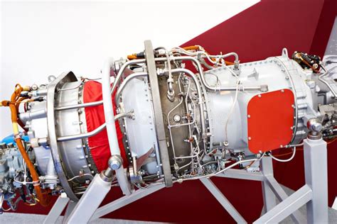 Engine Turboprop Aircraft At Exhibition Editorial Stock Image Image
