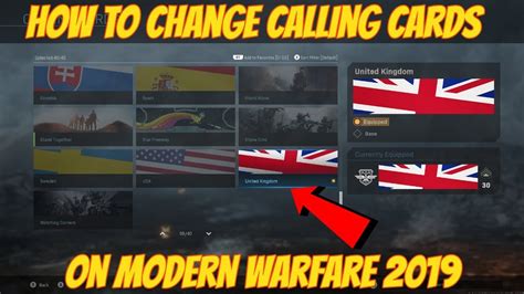 How To Change Calling Cards On Modern Warfare 2019 Youtube