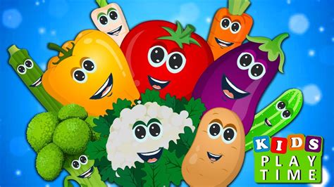 Ten Little Vegetable Song Educational Video For Kids And Children