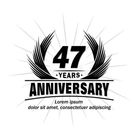 47 Years Anniversary Elegant Anniversary Design 47th Years Logo
