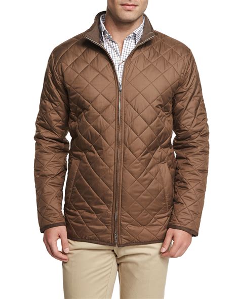 Lyst Peter Millar Chesapeake Lightweight Quilted Jacket In Brown For Men