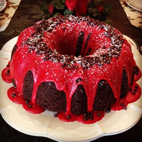 Rainbow tie dye christmas wreath bundt cake. Dark Chocolate Christmas Bundt Cake! OC 1200x1200 : FoodPorn
