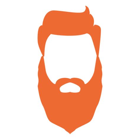 Hipster Man Beard Silhouette Transparent PNG SVG Vector File