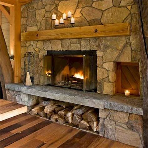 45 Best Fireplace Ideas With Unique Design With Images Rustic Stone