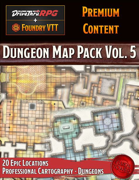 Dungeon Map Pack Vol 5 Foundry Vtt Elven Tower Foundry Vtt